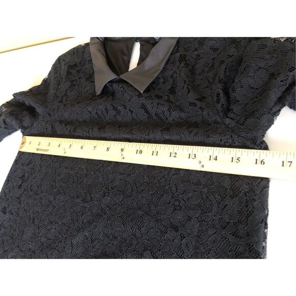 FOREVER 21 Black 3/4 Sleeve Lined Lace Dress Size S - Picture 6 of 12